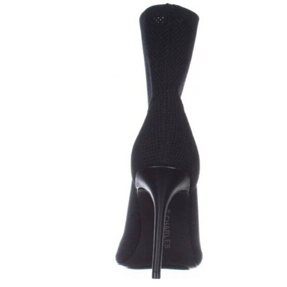 Charles by Charles David Women’s Black Knit Peep Toe Bootie Size 9.5 - Picture 2 of 15